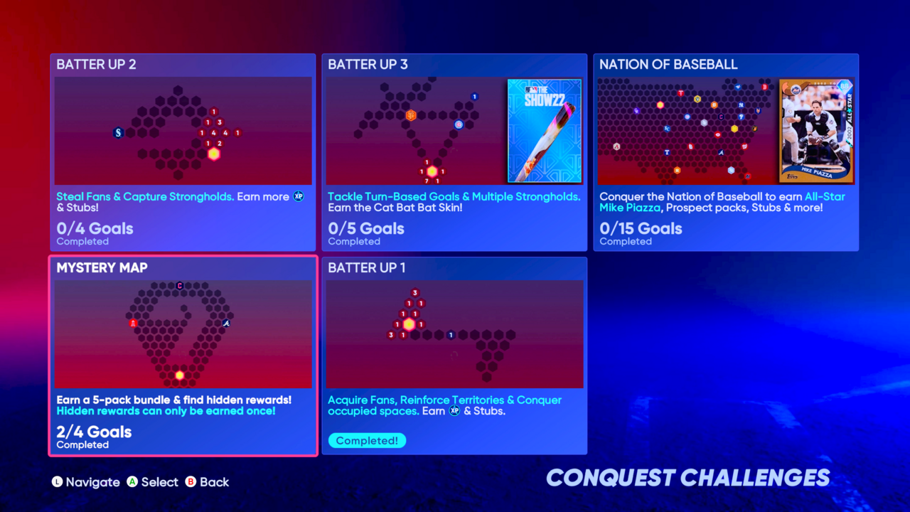 Play Conquest Challenges - MLB The Show 22